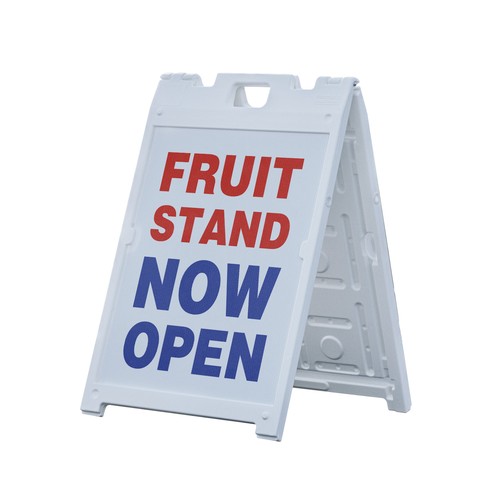 Fruit stand now open - now, heavy